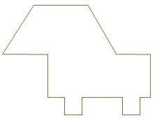 How can you decompose the composite figure to determine its area 1 as two triangles, two rectangles,