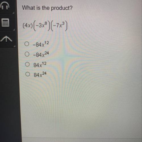 Which is the product? (4x)(-3x^8)(-7x^3)