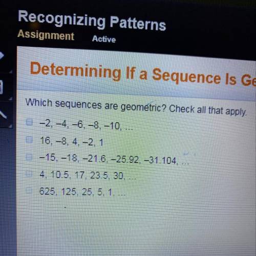 Which sequence are geometric?