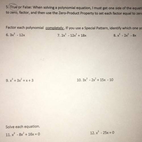 Factor each polynomial completely. If you use a Special Pattern, identify which one you used.
