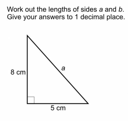 Work out the lengths of sides of A & B. Give your answer to one personal space.
