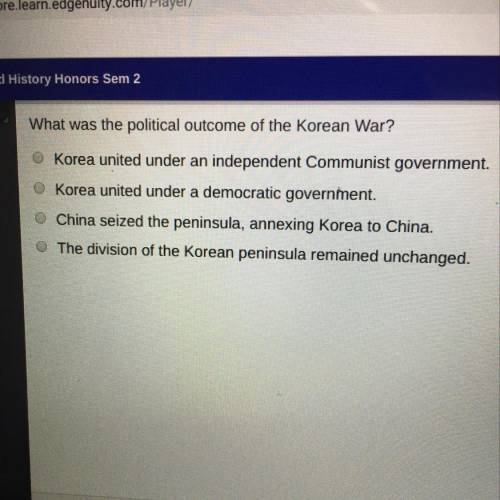 What was the political outcome of the Korean War