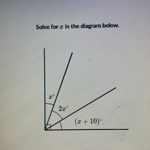 Solve for a in the diagram below.