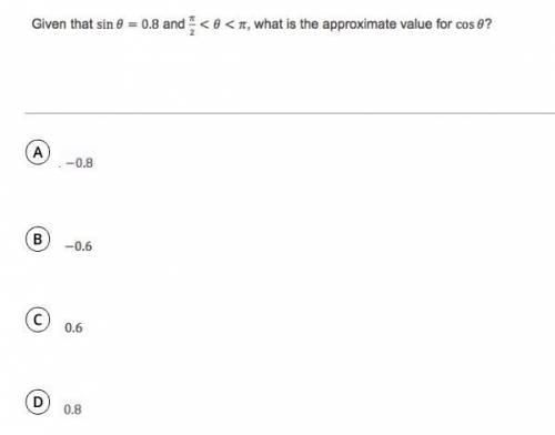 Given that sin 0 = 0.0 and pi/2 is less than 0 is less than pi, what is the approximate value for co