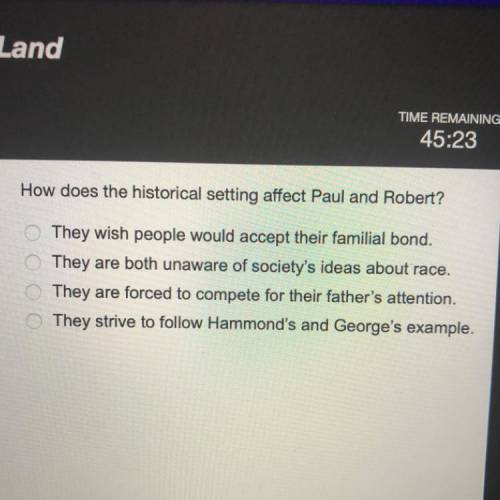 How does the historical setting affect Paul and robert?