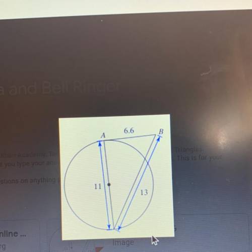 Is line AB tangent to circle below