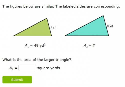 HELP! im not sure what the second triange area is. WILL GIVE BRAINLIEST FOR CORRECT ANSWER