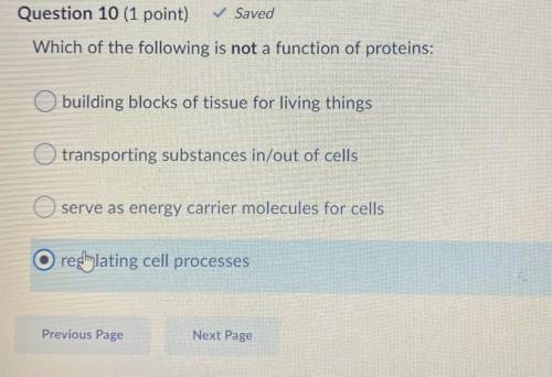 Which of the following is not a function of proteins:
