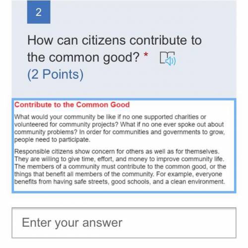 How can citizens contribute to the common good?