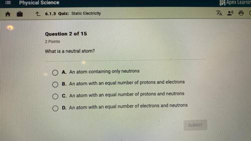 What is a neutral atom? help