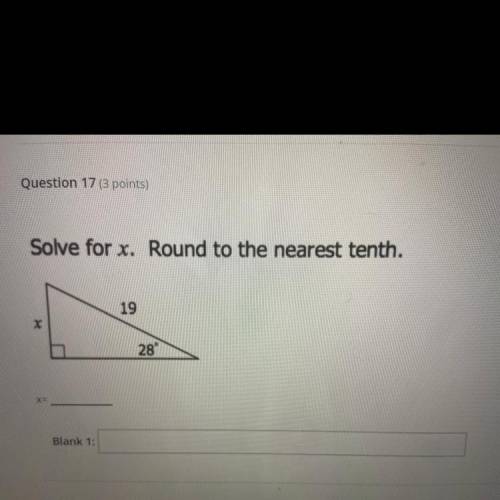 What is x rounded to the nearest tenth please help