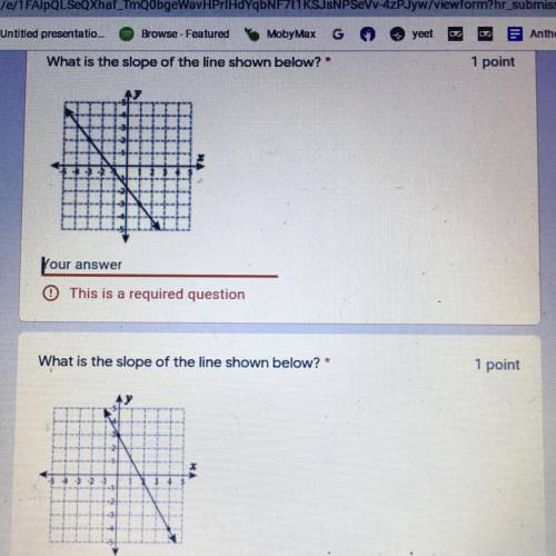 What’s the slope to these two answers