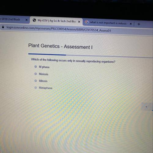 This is on plant genetics