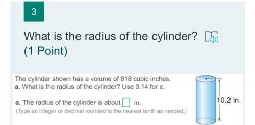 What is the radius of the cylinder?