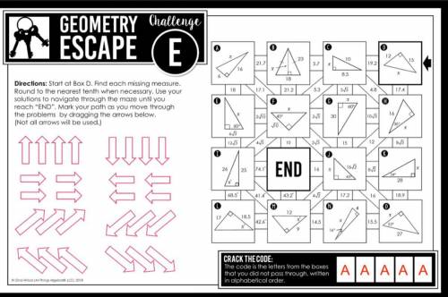Geometry end of year review escape room: room E