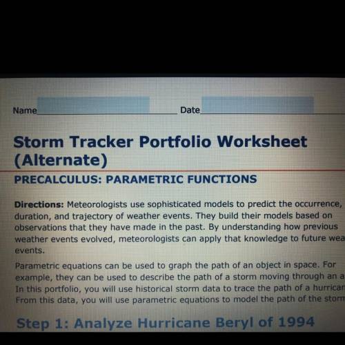 Has anyone did the storm tracker portfolio worksheet?