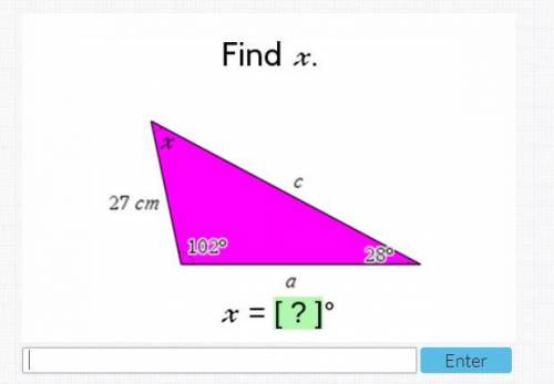 Laws of sine how to find x