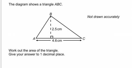 Work out the area of triangle