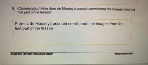 How does de Massey’s account corroborate the images from the first part of the lesson? I don’t know
