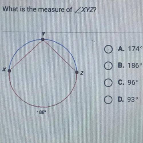 What is the measure of XYZ?