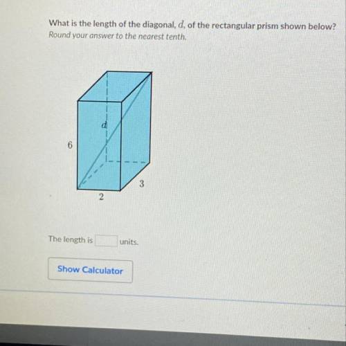 What is the length of the diagonal D?