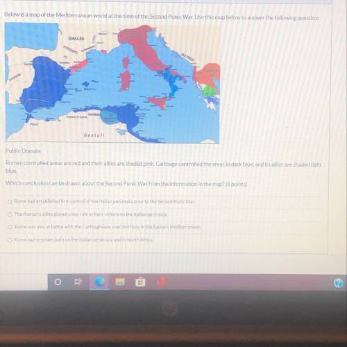 Below is a map of the Mediterranean world at the time of the Second Punic War. Use this map below to