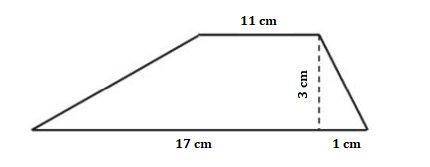 Find the area of the trapezoid by decomposing it into other shapes. A) 37.5 cm2  B) 43.5 cm2  C) 53.