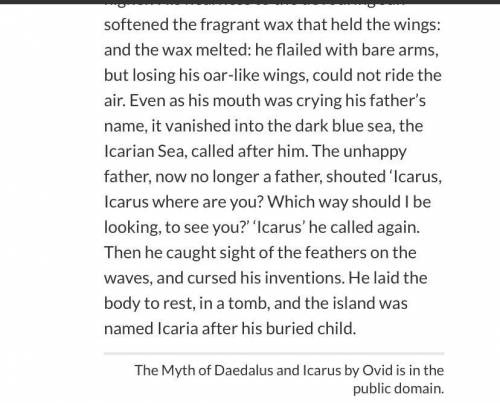 Explain how Ovid foreshadows the fall of Icarus throughout the story. Cite evidence from the text in