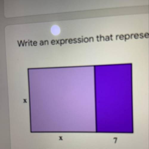What is the expression that represents the area or the entire rectangle