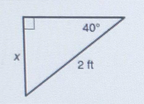 Use sine or cosine ratio to calculate the missing length of each triangle. Round to the nearest tent