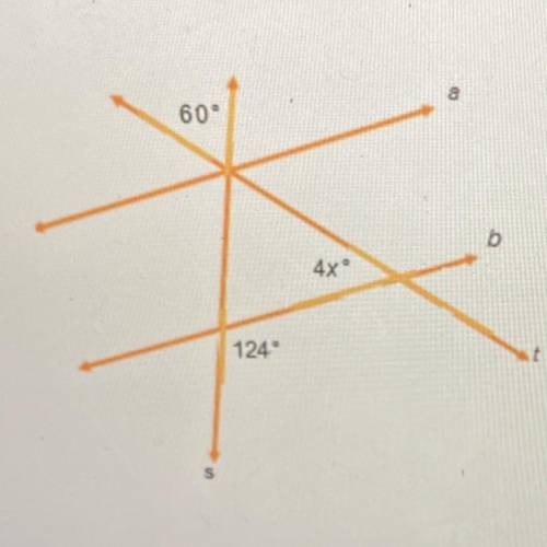 Lines a and b are parallel. what is the value of x?