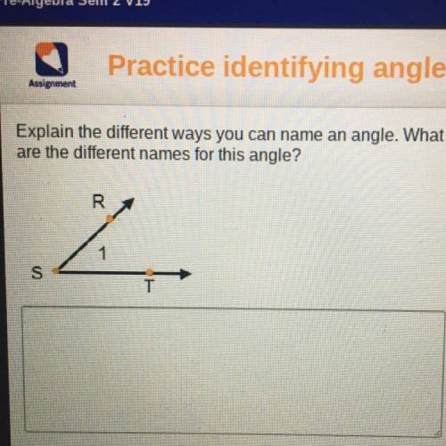 Explain the different ways you can name an angle. What are the different names for this angle?