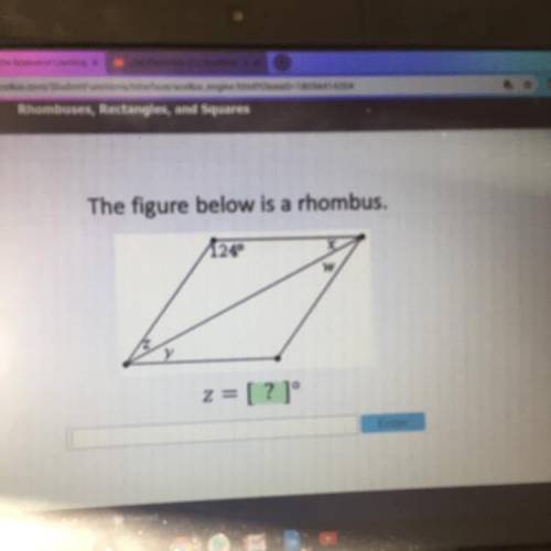 The figure below is a rhombus. z = [?]