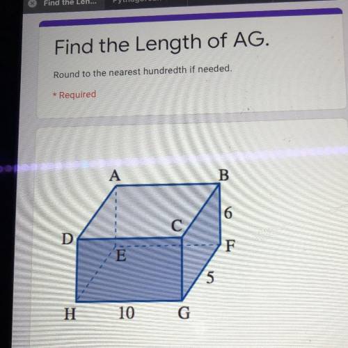 What’s the length of AG?