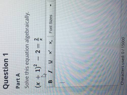 Solve this equation Algebraically