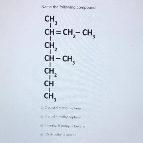 Name the following compound: CH3 CH = CH 2– CH3 CH2 CH - CH3 CH2  CH  CH3