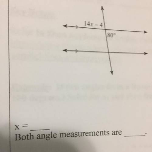 X= Both angle measurements are