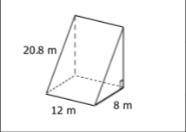 Find the volume of a triangular prism with the sides: 20.8, 12, and 8.