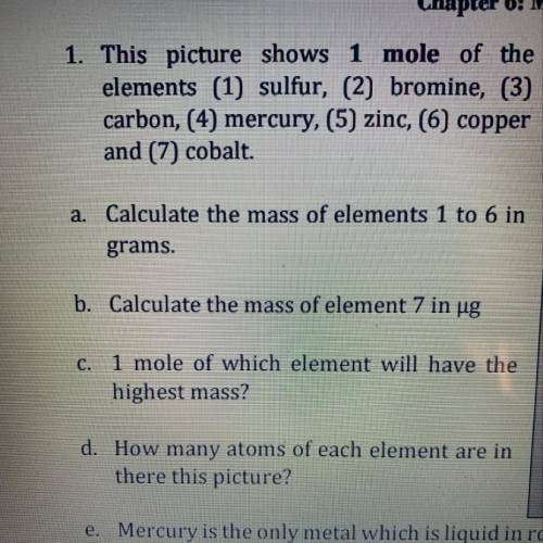 How to calculate the mass of each elements