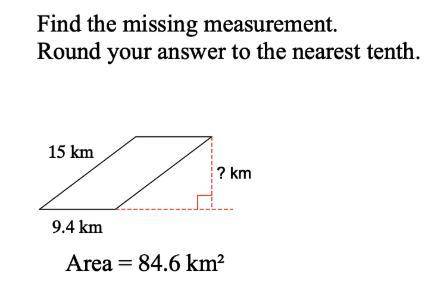 Find the missing measurement.