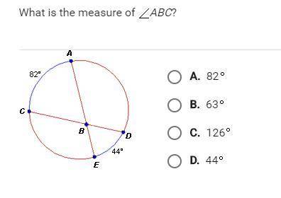 What is the measure of ∠ABC