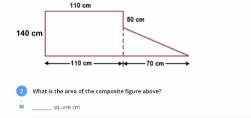 What is the area of the composite figure above?