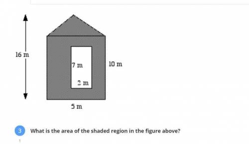 What is the area of the shaded region in the figure above?