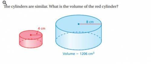 What is the volume of the red cylinder.
