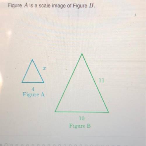Figure A is a scale image of figure b. What is the value of X?