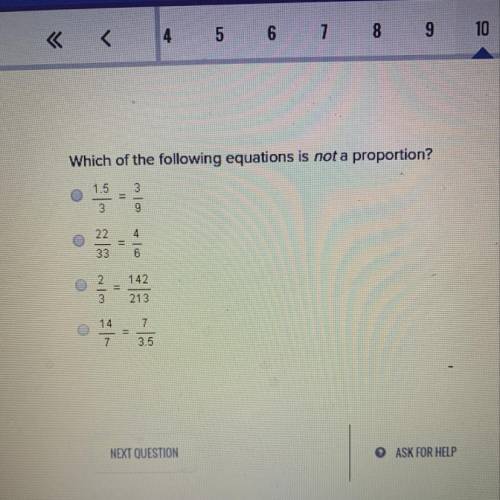 Which of the following is not a proportion?