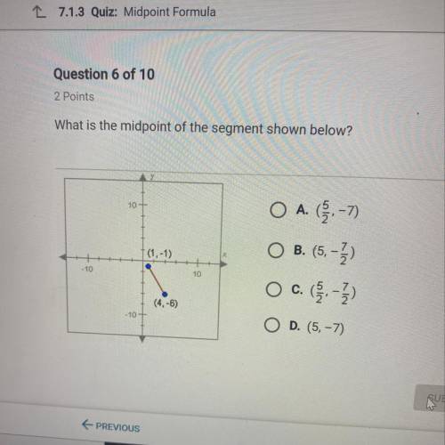 Can someone help with this midpoint question