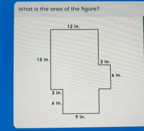 What is the area of the figure above?