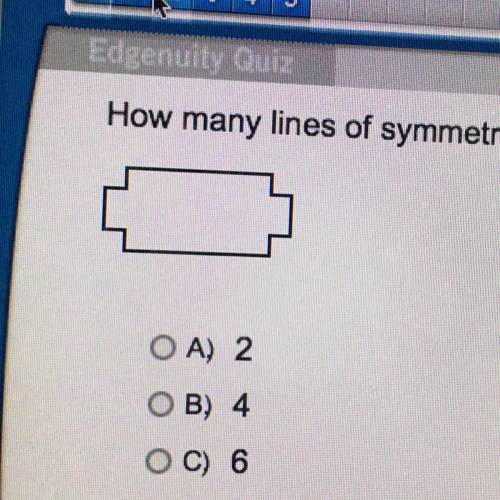 How many lines of symmetry are found on this figure? A) 2 B) 4 C) 6 D 8