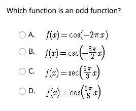 Which function is an odd function?
